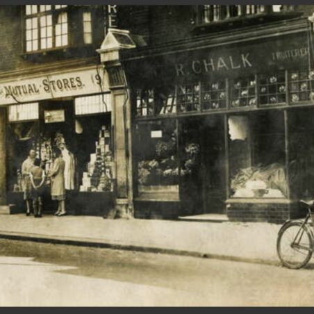 From Eileen Gamble copy R. Chalk, Fruiterer, 1932, then at 8 Central Parade, Hadleigh. In 1939 'R. Chalk' became 'Chalks'. The premises are still owned by the family. | Eileen Gamble