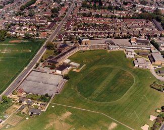 Aerial_view_of_King_John_School_Thundersley_ Aerial view of King John School, Thundersley | This file is licensed under the Creative Commons Attribution-Share Alike 2.0 Generic license. Attribution: Edward Clack