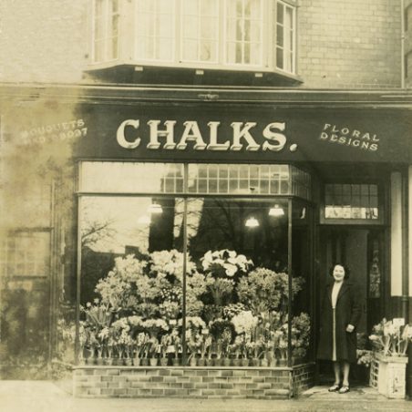 Rose Chalk at her flower shop - Bouquets, Floral Design - at 4 Central Parade, Hadleigh, now 247 London Road. Telephone number was HAD 58037. Rose Chalk at her flower shop - Bouquets, Floral Design - at 4 Central Parade, Hadleigh, now 247 London Road. Telephone number was HAD 58037. | Gill and Colin Blackall