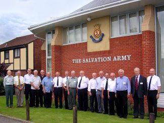 Outside the Hadleigh Temple on the London Road in 2007 for the 60th anniversary reunion | Robin Bryant