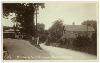 An old postcard view of Bread & Cheese Hill, long before anyone dreamed of a dedicated bus-lane!