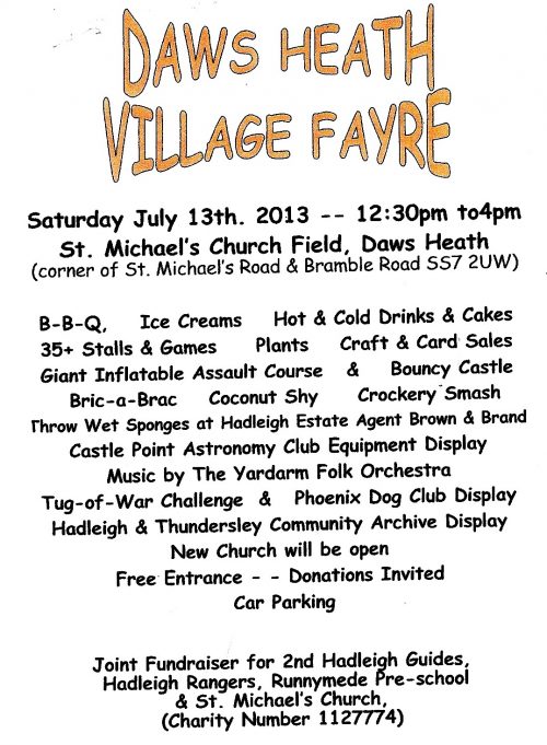 Daws Heath Village Fayre Daws Heath, All Our Stories Hadleigh & Thundersley Community Archive