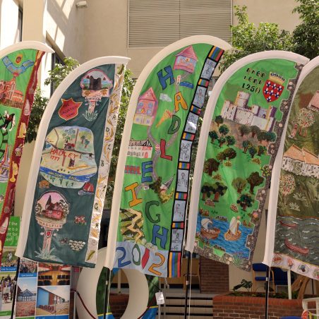 Banners on display at CPBC offices, Thundersley Finished Banners on display at CPBC offices, Thundersley