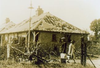 The bungalows in Florence Gardens were damaged in an air raid in 1940.