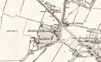 the 1876 OS map shows Hadleigh House clearly | By courtesy The Ordnance Survey