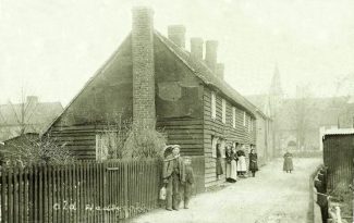 Cunning Murrell's weatherboarded cottage was nearest the church. Endway | Thanks to Malcolm Brown
