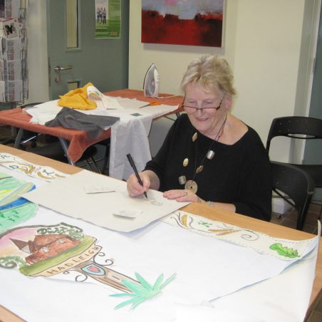 The textiles begin to take shape The elaborate local designs begin to take shape | Lynda Manning