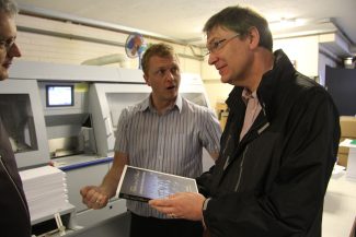 Terry Barclay (H&TCA) holds the first copy Terry Barclay (H&TCA) holds the first copy | Graham Cook