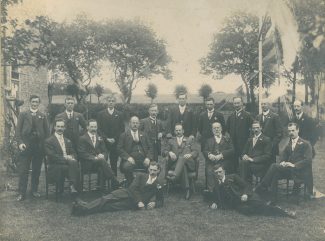 A staff outing to Manor Lodge in 1918