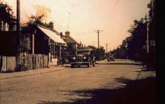 Hart Road shops c1935 where Jock the barber and Howard Stone later had their businesses. Hart Road shops c1935 where Jock the barber and Howard Stone later had their businesses. | H.& T. C. Archive