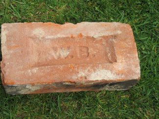 The brick with WB in the frog, found on the corner of Broughton Road. | Graham Cook