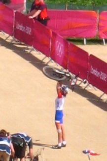 Julie Bresset celebrates her win Julie Bresset celebrates her win | Chris Worpole