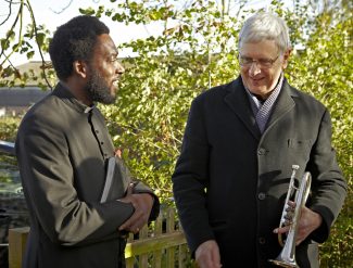 David Hurrell and the Rev. David Ibiayo  who held the service | Photo by Tessa Hallmann