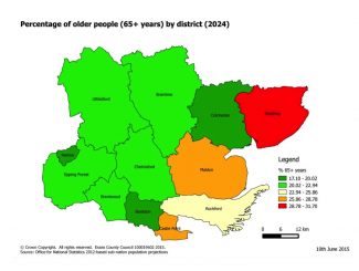 Distribution of people 65+ | © Crown Copyright