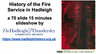 Title page of Terry's 70 slide video The Fire Service in Hadleigh in 15 minutes | Terry Barclay