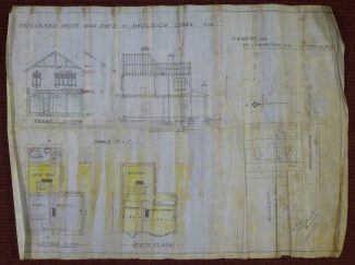 The original linen plan of the shop The original linen plan of the shop