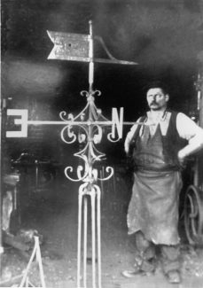 Blacksmith Bird, 1926 with weathervane for St. James the Less