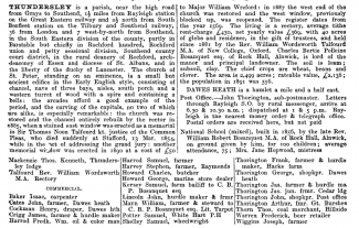 Thundersley and Daws Heath Brief description of Thundersley, and Daws Heath | Kelly's