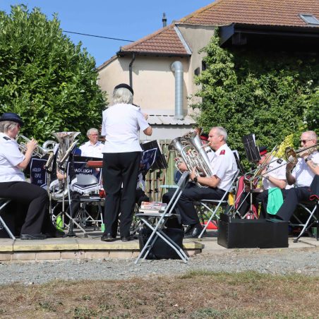 IMG_0703 A small group of the Salvation Army band were on hand to play to the visitors. | Graham Cook