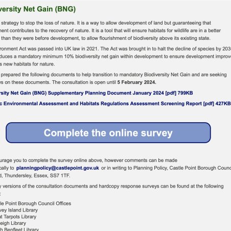 CPBC BNG Strategy and reports Strategy, survey in early 2024 and access to papers | CPBC