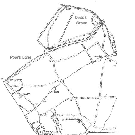 Page 130 Great Wood showing Poors Lane | Spooner and Bowdrey