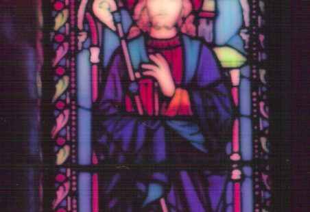 Stained glass of St James the Less