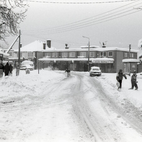 Shops and snow, 1987 | Paul Fretwell