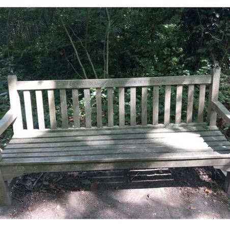 Hadleigh Great Wood Stovin Bench In Memory of Dr GHT Stovin, originator of this reserve | Jan Andrews